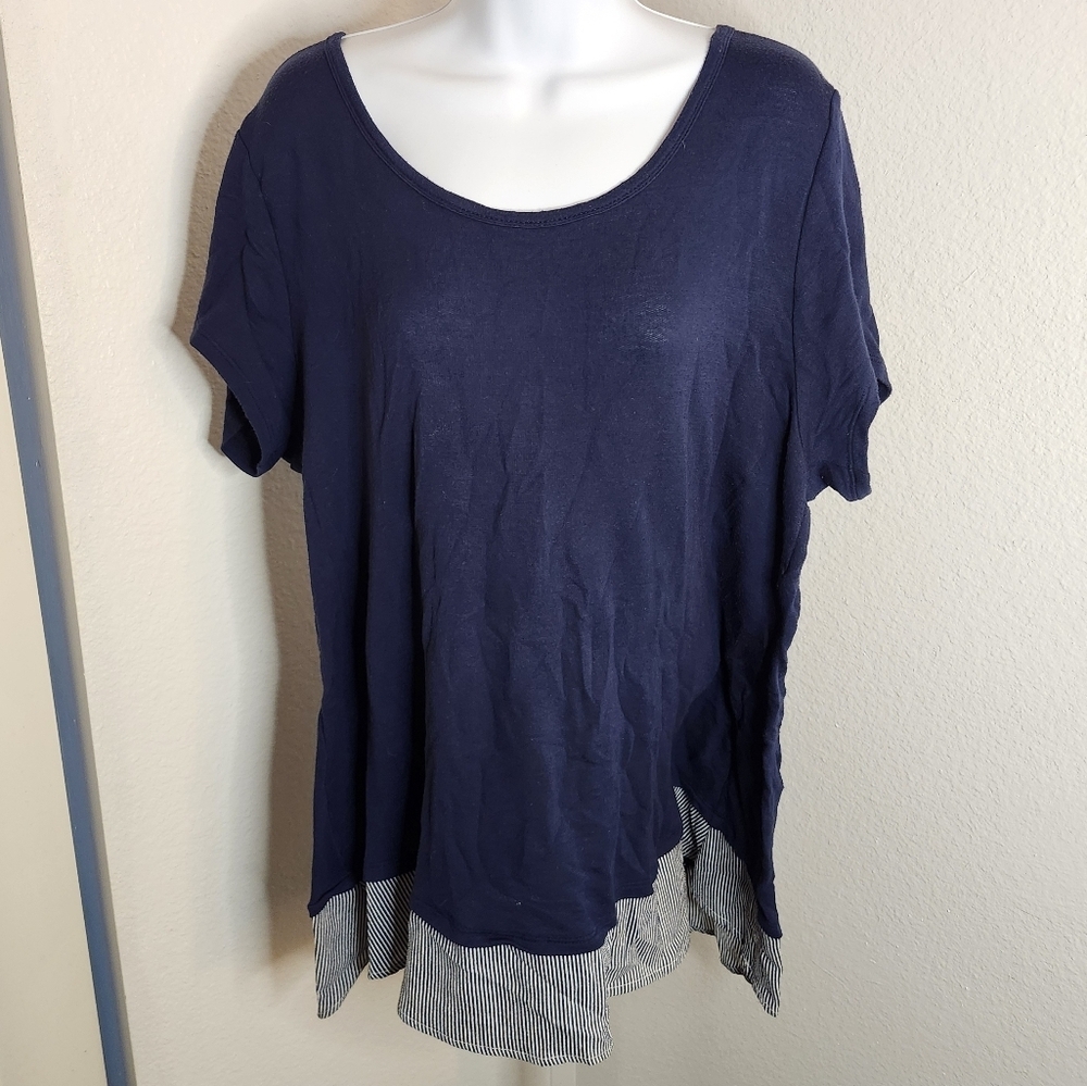 Bobeau Womens Size 1x Flowy Blouse